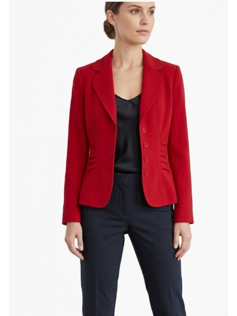 Le Chateau Red Fitted Blazer Jacket
